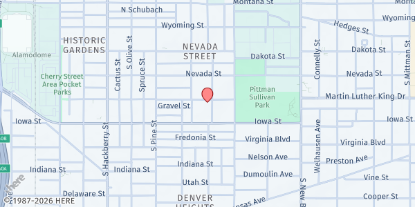 Map showing Beyond The Light Outreach Project - Food Pantry at 607 Piedmont Ave., San Antonio, TX