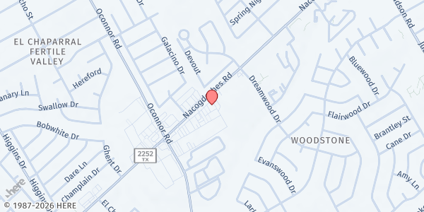 Map showing Blessed Angels Community Center at 14094 Nacogdoches Rd., San Antonio, TX