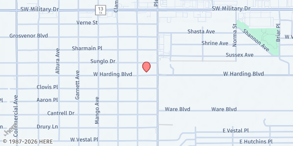 Map showing Carroll Bell Elementary - Food Pantry at 519 W. Harding Blvd., San Antonio, TX