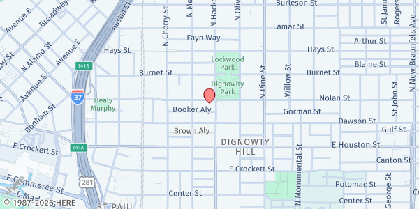 Map showing Catholic Worker House at 626 Nolan St., San Antonio, TX