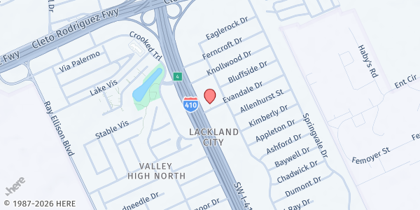 Map showing Chapel Hill UMC at 4114 SW Loop 410 rear, San Antonio, TX