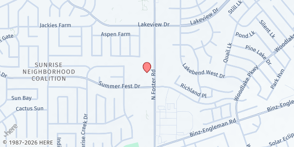 Map showing Community First Health Plans (San Antonio Preparatory School) at 6127 Summer Fest Dr., San Antonio, TX