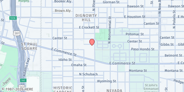 Map showing Dream Center SA at 2903 W. Salinas St., San Antonio, TX