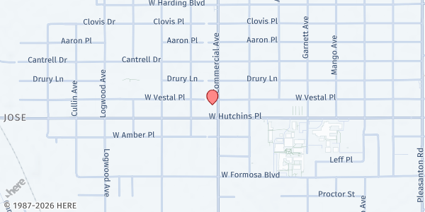 Map showing Harlandale Memorial VFW 4815 at 3111 Commercial Ave, SAN ANTONIO, TX