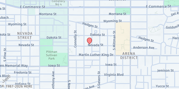 Map showing Holy Redeemer Catholic Church at 231 Vargas Alley, San Antonio, TX