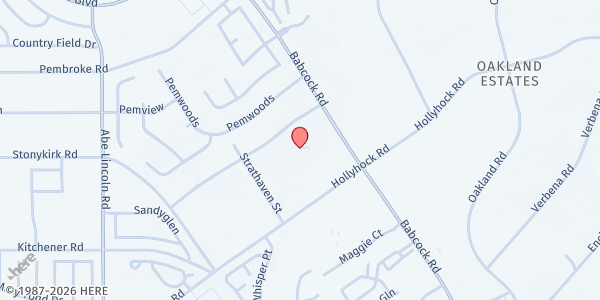 Map showing Iglesia Puerta de Restauracion at 6144 Babcock Rd., San Antonio, TX