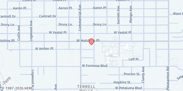 Map showing Mayfield Park Church - Helping Hands Food Pantry at 700 W. Hutchins Pl., San Antonio, TX