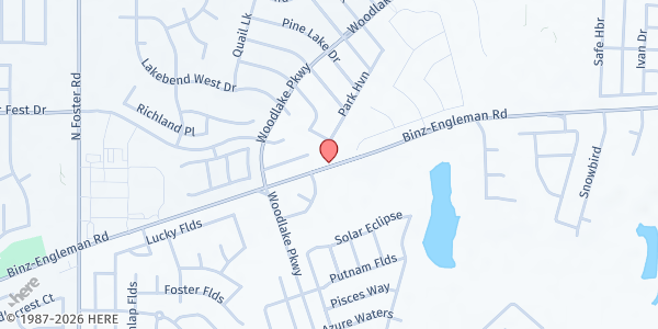 Map showing Metzger Middle School at 7475 BINZ ENGLEMAN RD, SAN ANTONIO, TX