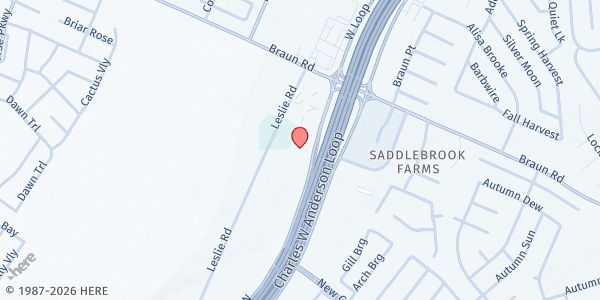 Map showing Northwest Church of Christ Food Pantry at 9681 W. Loop 1604 N., San Antonio, TX