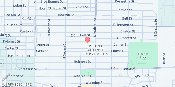 Map showing Paula's Little Free Pantry at 924 Potomac St., San Antonio, TX