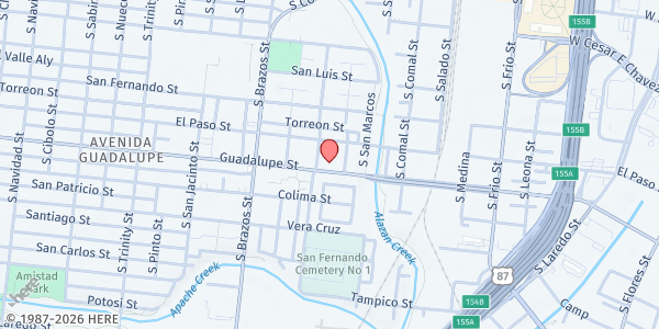 Map showing Rinconcito de Esperanza Little Free Pantry at 816 S. Colorado St., San Antonio, TX