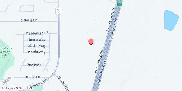 Map showing Salado Elementary School - ECISD at 3602 S. WW White Rd., San Antonio, TX