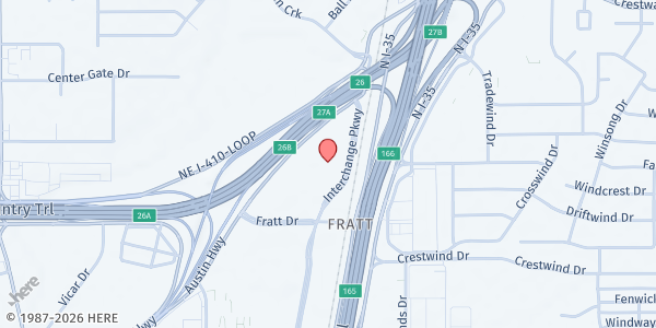 Map showing Soldiers' Angels San Antonio Food Pantry at 3030 NE Interstate 410 Loop, San Antonio, TX