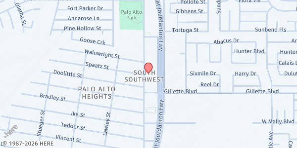 Map showing St. Bonaventure Catholic Church Food Pantry at 1918 Palo Alto Rd., San Antonio, TX