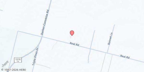 Map showing St. Jerome Catholic Church - Flanagan Administrative Center at 7955 Real Rd., San Antonio, TX