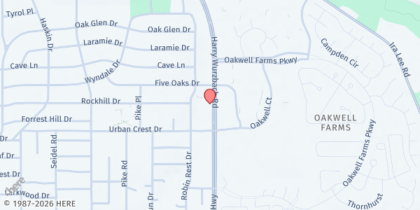 Map showing St. Pius X Parish - St. Vincent de Paul at 3919 Harry Wurzbach Rd., San Antonio, TX