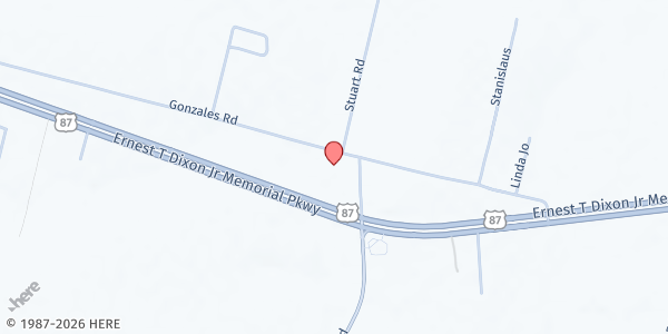 Map showing Temple of Praise Ministries at 10050 TX-106 Loop, San Antonio, TX