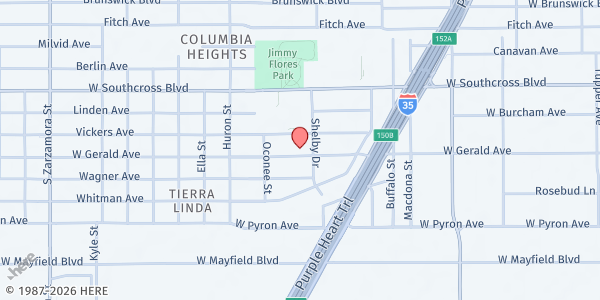 Map showing Tierra Linda Pantry & Closet at 1211 W. Gerald Ave., San Antonio, TX