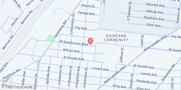 Map showing VFW Post 8397 at 2541 W SOUTHCROSS BLVD, SAN ANTONIO, TX