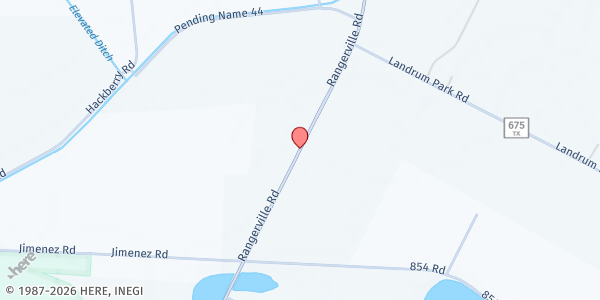 Map showing Then Go! Ministries Food Pantry at 32000 Rangerville Rd., San Benito, TX