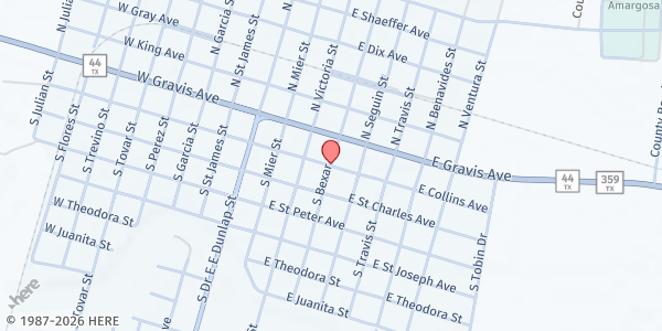 Map showing Mobile Pantry- San Diego at 401 E. Collins, San Diego, TX