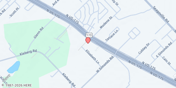 Map showing La Iglesia de Dios Betel at 2427 N.Hwy 175, Seagoville, TX