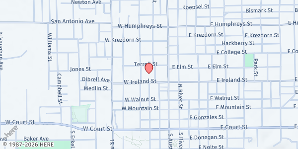 Map showing Christian Cupboard of Seguin at 516 N. Camp St., Seguin, TX