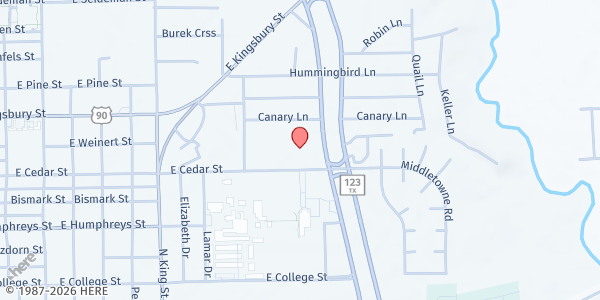 Map showing Guadalupe Regional Medical Foundation- Faith Lutheran at 1326 E CEDAR ST, SEGUIN, TX