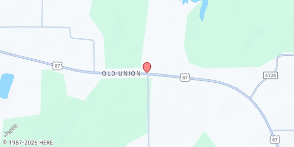 Map showing Personal Touch Food Pantry - Calvary Baptist Church at 4863 US HWY 67 West, Simms, TX