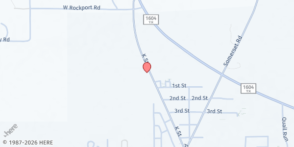 Map showing Somerset Senior Center at 19375 K St, Somerset, TX