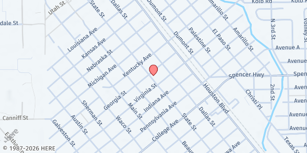 Map showing South Houston Community Center at 1007 State St., South Houston, TX