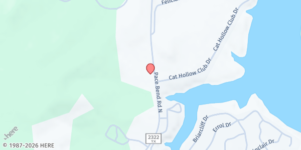 Map showing Helping Hands Crisis Ministry of Spicewood at 512 Pace Bend Rd. North, Spicewood, TX