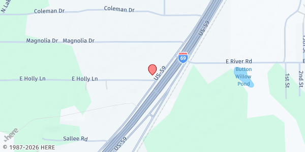 Map showing H-Town Dream Center Mobile Market at 26373 E. Holly Ln., Splendora, TX