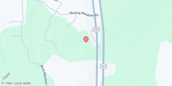 Map showing Rebecca Creek Baptist Church - Helping Hands Pantry at 11755 US-281, Spring Branch, TX