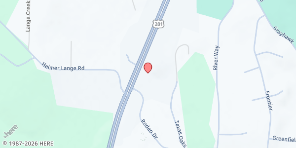 Map showing The Hope Center at 6260 US-281, Spring Branch, TX