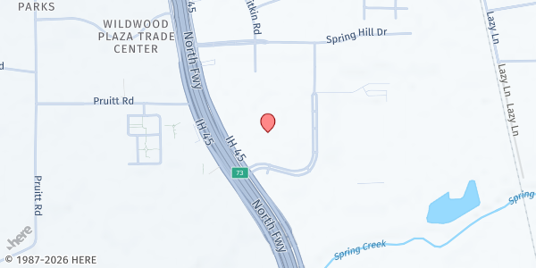 Map showing The Way Church Food Pantry at 24418 Interstate 45 N., Spring, TX