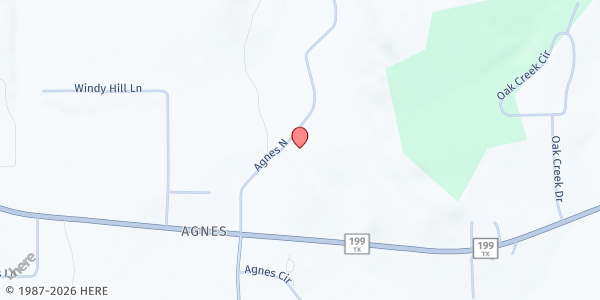 Map showing Parker County Center of Hope at 112 Optimist, Springtown, TX