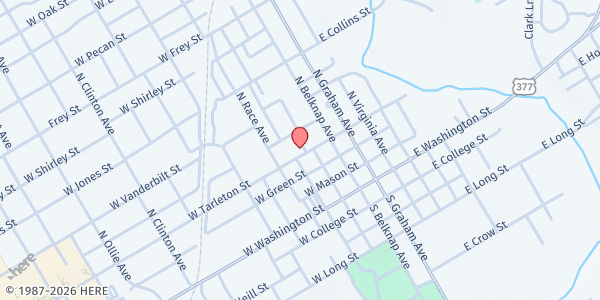 Map showing Grace Place at 365 W. Tarleton, Stephenville, TX