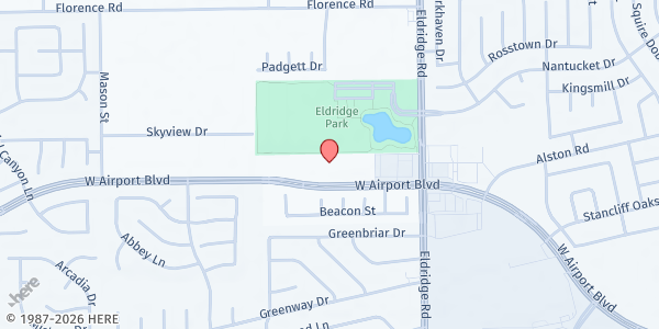Map showing Harmony School Of Excellence at 13522 West Airport Blvd, Sugar Land, TX
