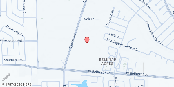 Map showing Masjid At-Taqwa Islamic Center at 10415 Synott Rd., Sugar Land, TX