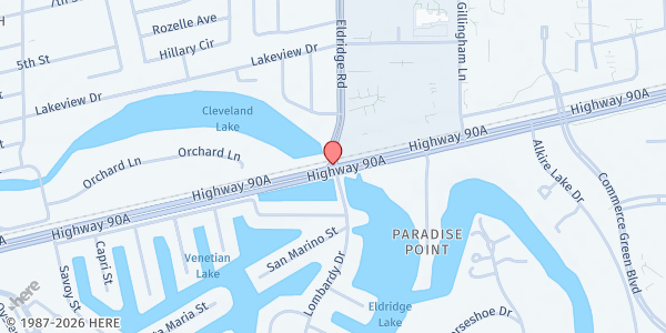 Map showing Sugar Land Methodist Church at 31 Eldridge Rd., Sugar Land, TX