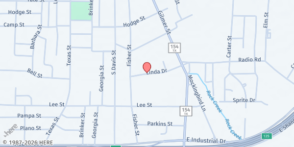 Map showing MINISTERIAL ALLIANCE/COMMUNITY CHEST - Sulphur Springs at 217 LINDA DRIVE, SULPHUR SPRINGS, TX