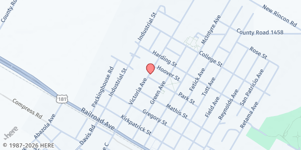 Map showing Taft FUMC Food Box (Kiva Hut) at 402 Park St., Taft, TX