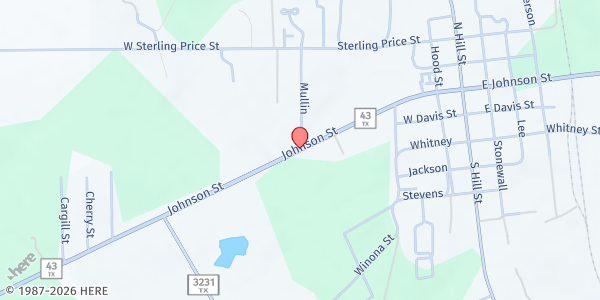 Map showing TIM Samaritan House at 375 E. Johnson, Tatum, TX