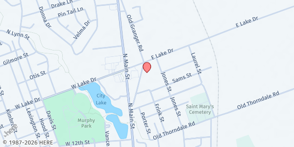 Map showing Agape Food Pantry of Taylor at 1616 Old Granger Rd, Taylor, TX