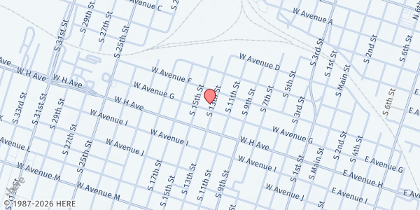 Map showing Churches Touching Lives for Christ at 702 W. Ave. G, Temple, TX