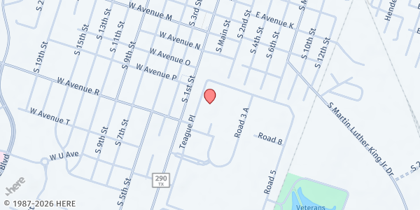 Map showing VA - Temple Mobile Pantry at 1901 Veterans Memorial Dr., Temple, TX