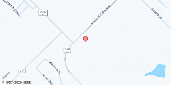 Map showing Round Pen Cowboy Ministries Food Pantry at 5620 Michael Talty Ave, Terrell, TX