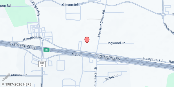 Map showing Dorcas House at Hampton Church of Christ at 6262 St. Michael Dr., Texarkana, TX