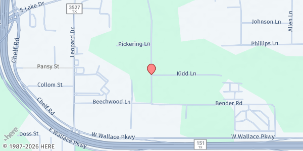 Map showing Flower Acres Baptist Church at 3000 Flower Acres Road, Texarkana, TX